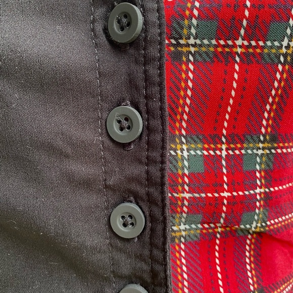 SOCIAL TOURIST || SPLICED PLAID VEST - Picture 4 of 4
